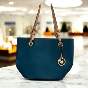 Michael Kors Teal and Tan Women's Tote